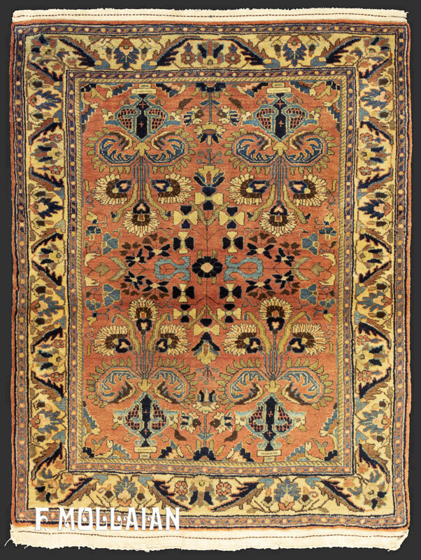 Antique Persian Saruk Small Rug n°:39906486